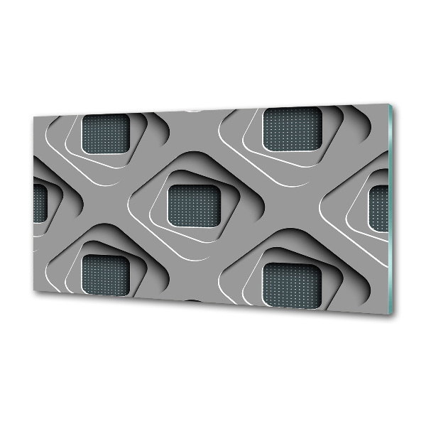 Glazen achterwand keuken 3D-abstractie