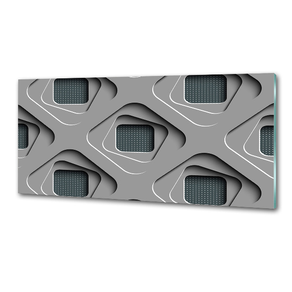 Glazen achterwand keuken 3D-abstractie