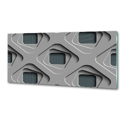 Glazen achterwand keuken 3D-abstractie