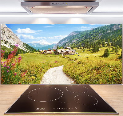 Spatplaat keuken Weide in de Alpen