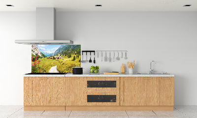 Spatplaat keuken Weide in de Alpen