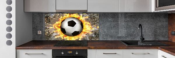 Keuken achterwand Brandende voetbalzaag