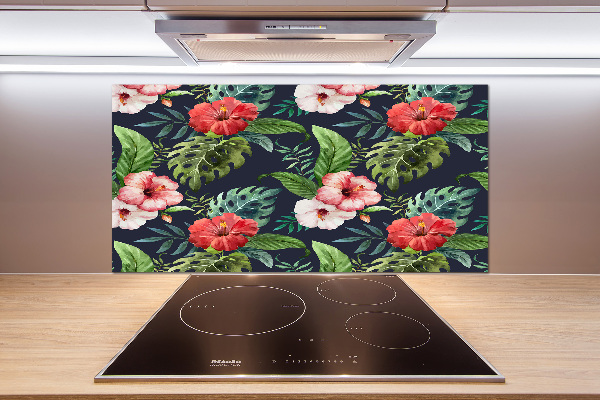 Keuken achterwand Tropische bloemen