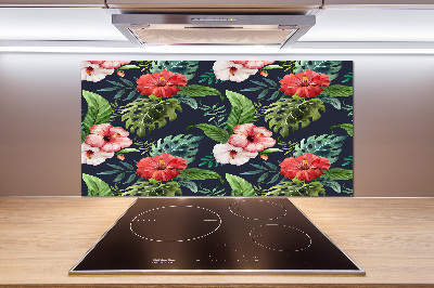 Keuken achterwand Tropische bloemen