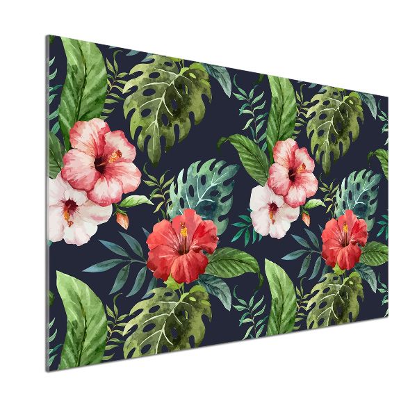 Keuken achterwand Tropische bloemen