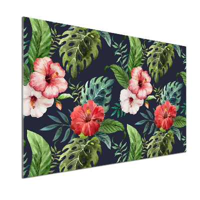 Keuken achterwand Tropische bloemen
