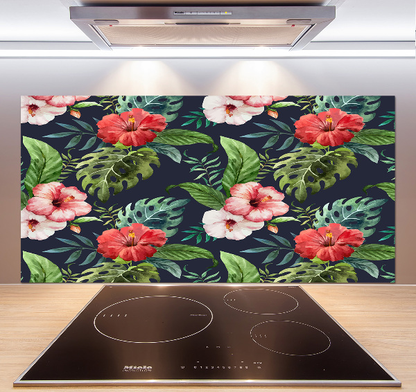 Keuken achterwand Tropische bloemen