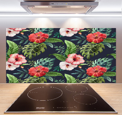 Keuken achterwand Tropische bloemen