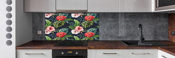 Keuken achterwand Tropische bloemen