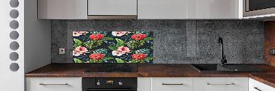Keuken achterwand Tropische bloemen