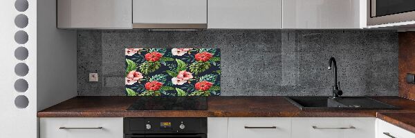 Keuken achterwand Tropische bloemen
