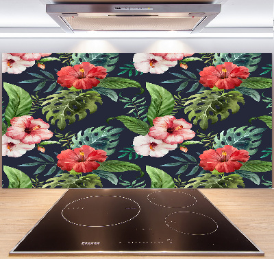 Keuken achterwand Tropische bloemen