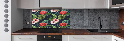 Keuken achterwand Tropische bloemen