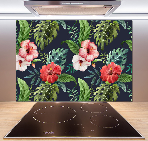 Keuken achterwand Tropische bloemen