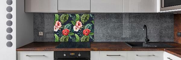 Keuken achterwand Tropische bloemen