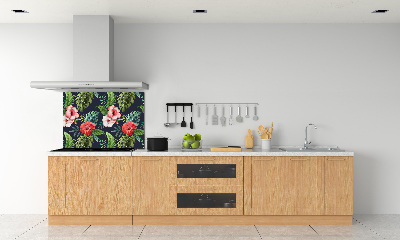 Keuken achterwand Tropische bloemen