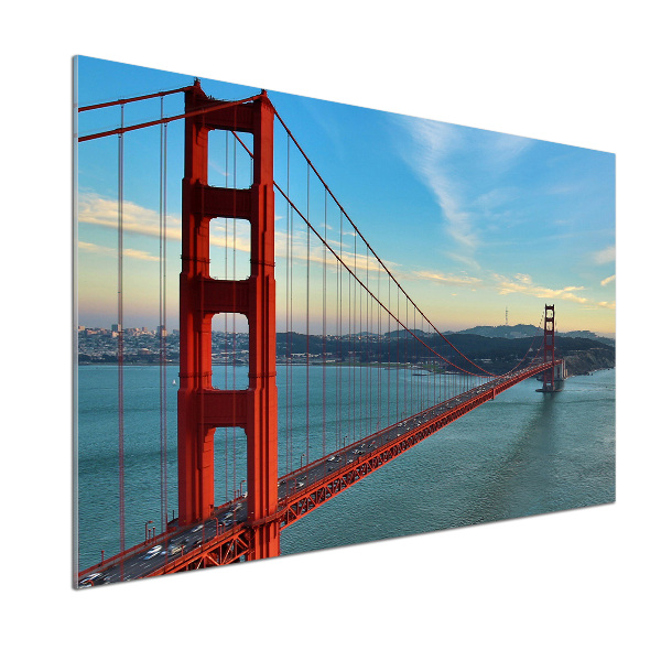 Glazen achterwand keuken San Francisco-brug