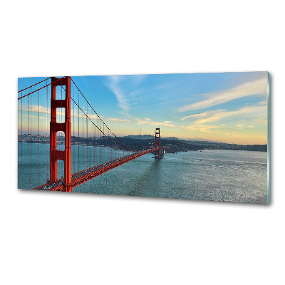 Glazen achterwand keuken San Francisco-brug
