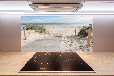 Glazen achterwand keuken Strand