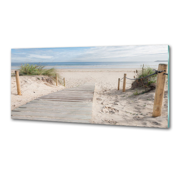 Glazen achterwand keuken Strand