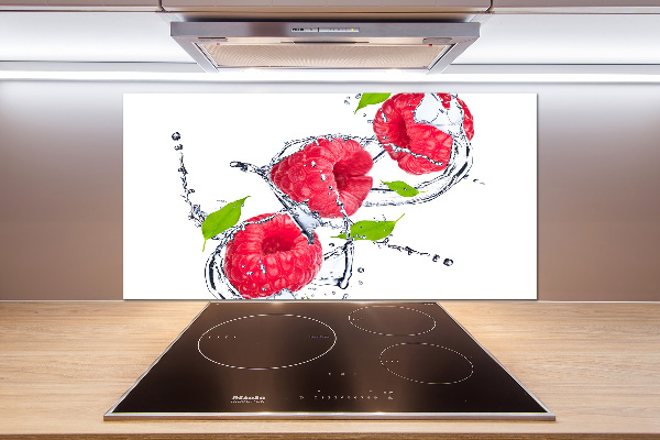 Achterwand keuken Framboos en water