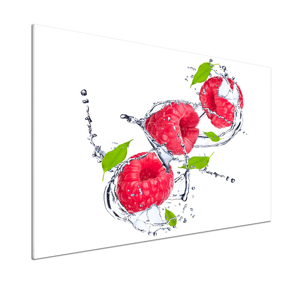 Achterwand keuken Framboos en water