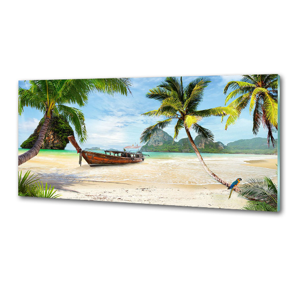 Spatplaat keuken Palmbomen op het strand