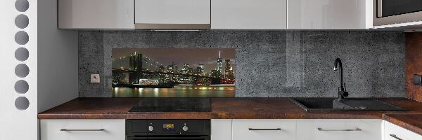 Achterwand keuken New York 's nachts