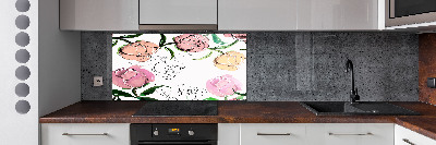 Achterwand keuken Pioenrozenknoppen