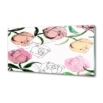 Achterwand keuken Pioenrozenknoppen