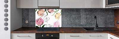 Achterwand keuken Pioenrozenknoppen