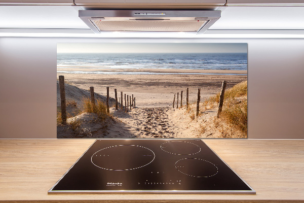 Spatscherm keuken duinen aan zee