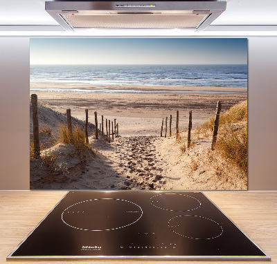 Spatscherm keuken duinen aan zee