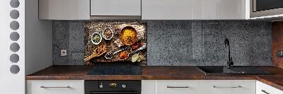 Glazen achterwand keuken Specerijenmengsel