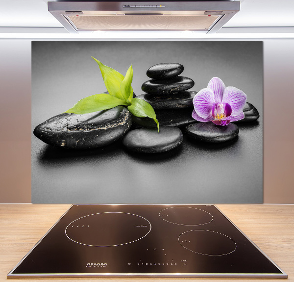 Spatscherm keuken Zen-stenen