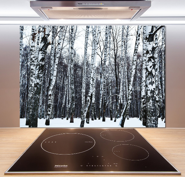 Keuken achterwand Berken in de winter