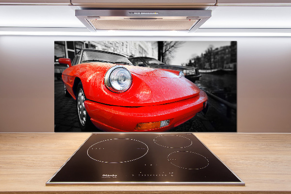 Glazen achterwand keuken Klassieke auto