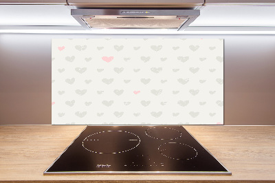 Achterwand keuken Achtergrond met hartjes