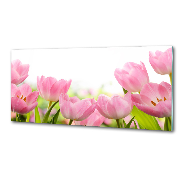 Keuken achterwand Roze tulpen