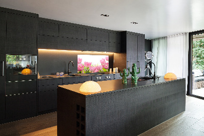 Keuken achterwand Roze tulpen