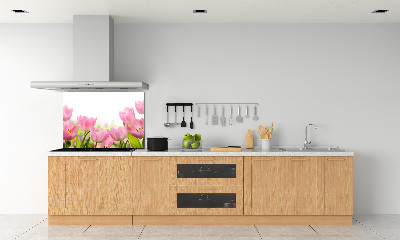 Keuken achterwand Roze tulpen