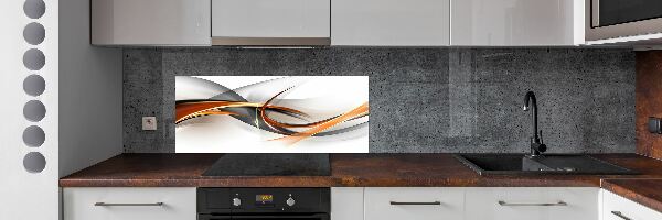 Spatscherm keuken Abstracte golven