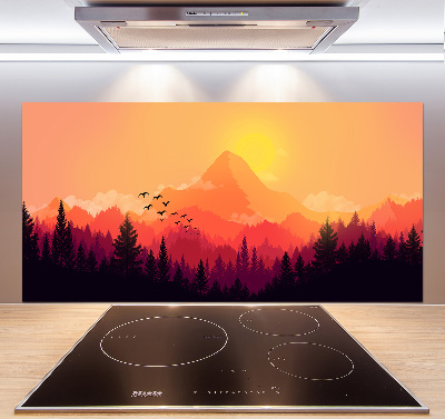 Achterwand keuken Berglandschap