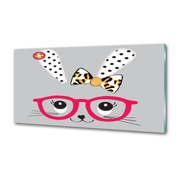 Spatplaat keuken Konijn met bril