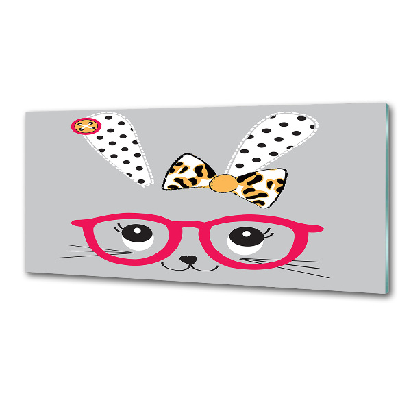 Spatplaat keuken Konijn met bril