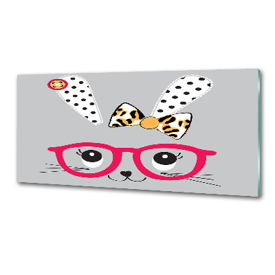 Spatplaat keuken Konijn met bril