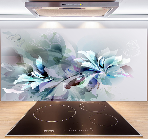 Achterwand keuken Abstracte bloemen