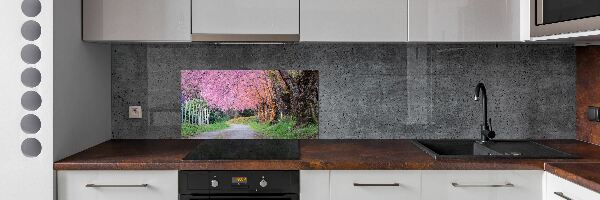 Spatscherm keuken Kersenbloesems
