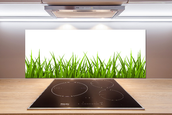 Spatscherm keuken Gras