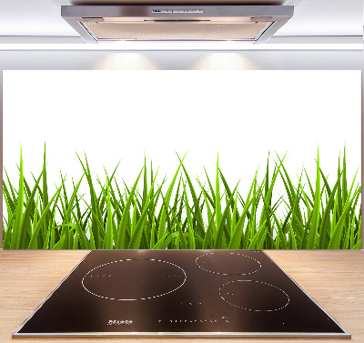 Spatscherm keuken Gras